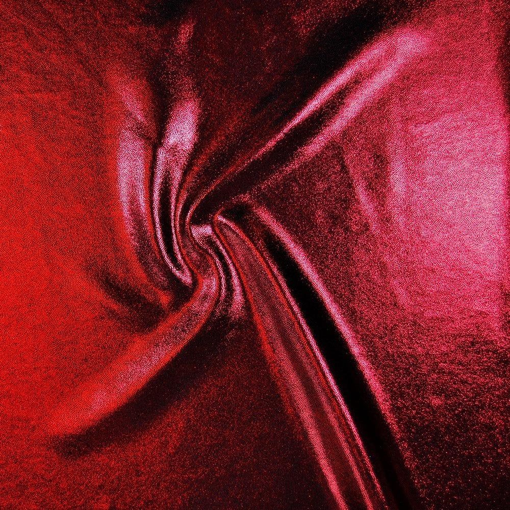 Shine stretch velvet fabric red, FUNKYTEX