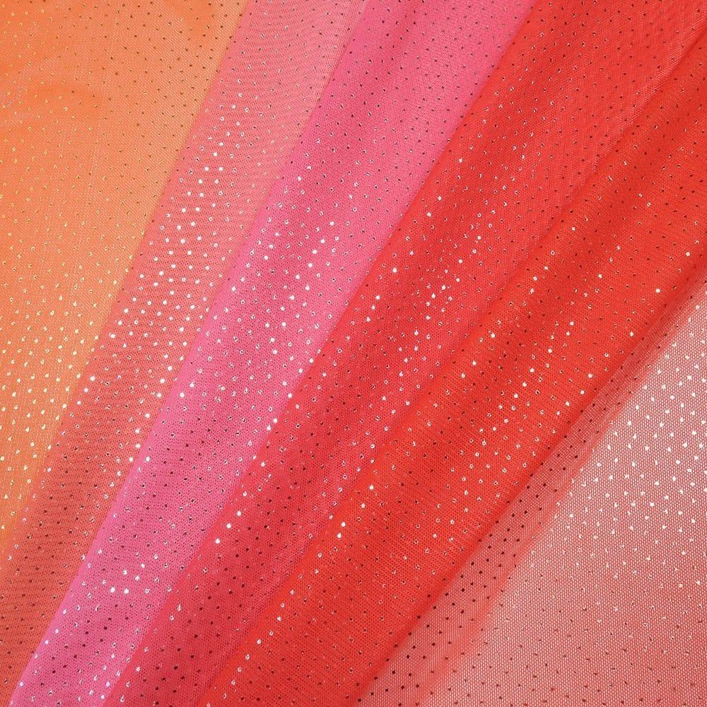 3D Geo Pink Turquoise, Fluorescent Stretch Fabric — Funki Fabrics