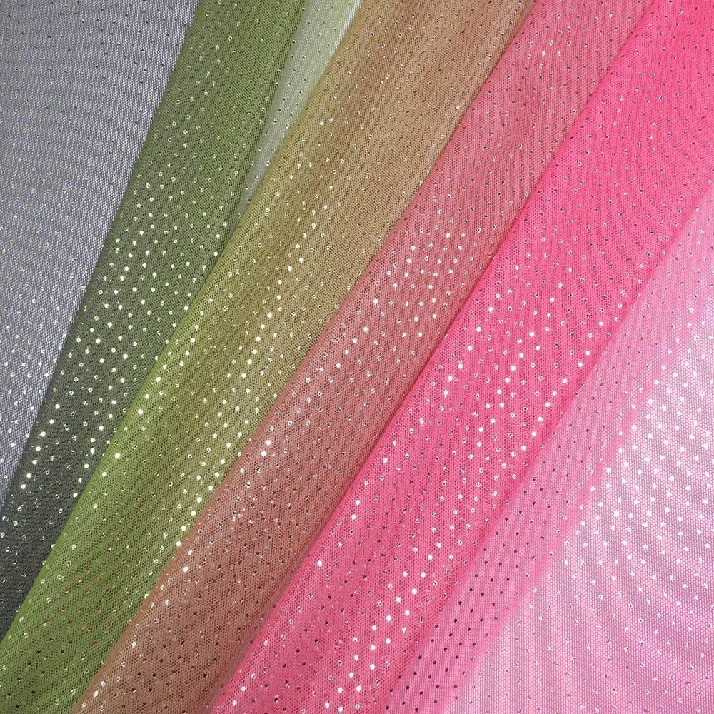 Finley SILVER 4-way Stretch Metallic Foil Fabric by the Yard 10013 