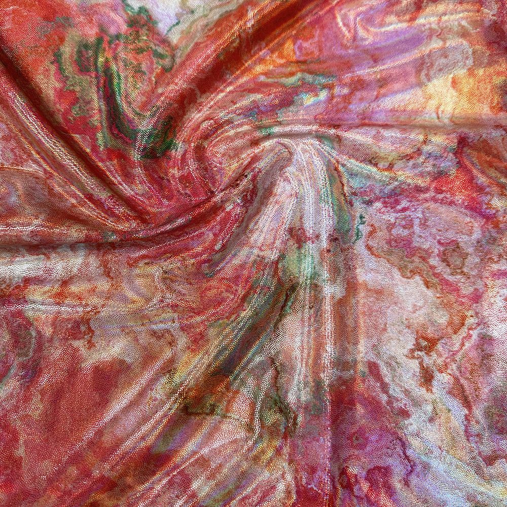 Fruitello Printed Lazer Shine Foil Stretch Fabric — Funki Fabrics