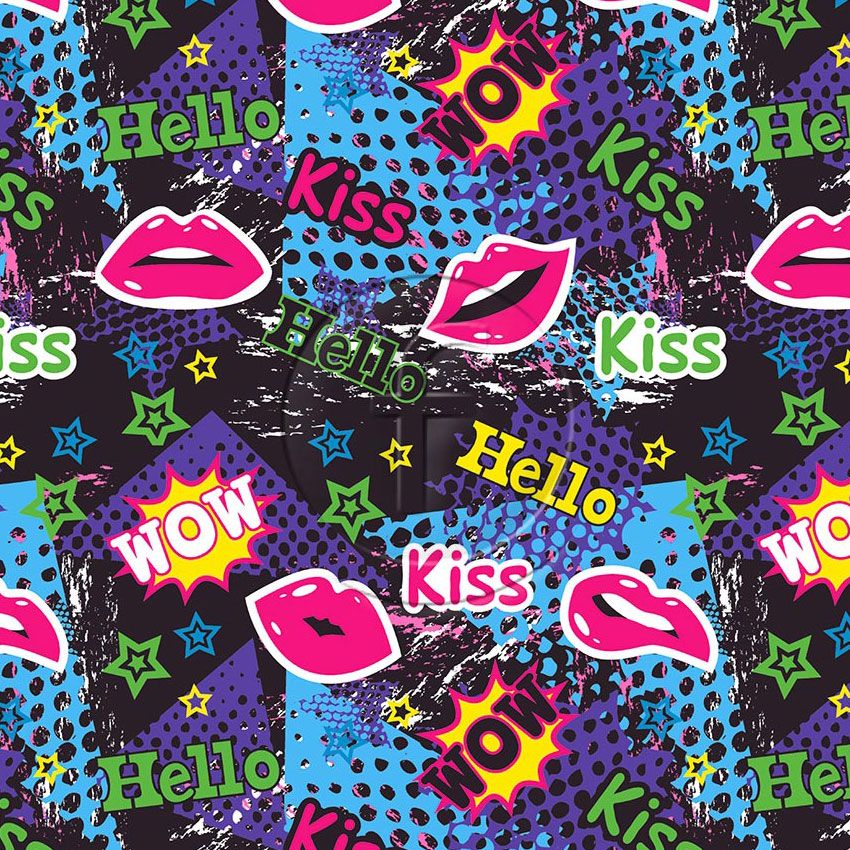 Cartoon Patterned Stretch Fabric